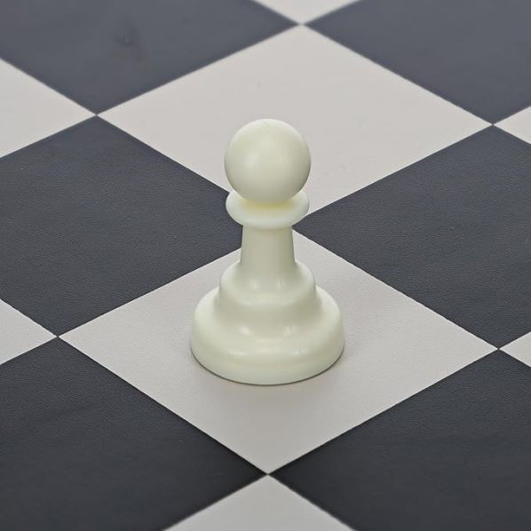 Miniatura: Peón de Ajedrez Blanco Staunton para Reposición | Pieza Individual Oficial