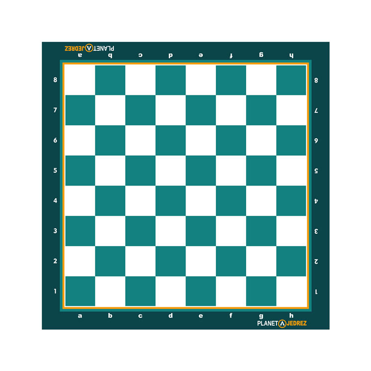 Tablero de ajedrez Premium verde diseño 1 de 50 x 50 cm con notación algebraica