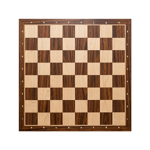 Miniatura: Tablero de ajedrez de vinil 50x50 cm imitación madera diseño Nogal Europeo y Arce con notación alfanumérica.
