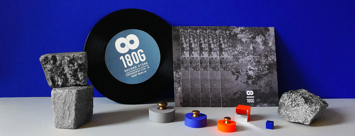 180G record store graphic and artistic direction made by delphine Fouquet electronic music lover