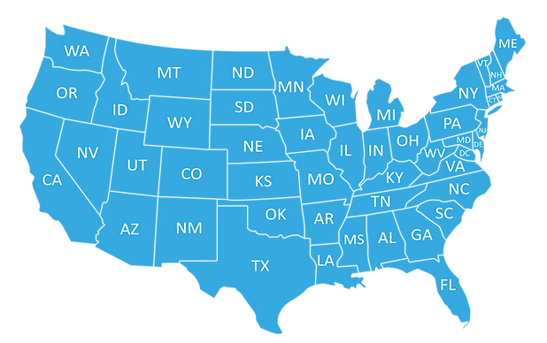 usa map selectfirst insurance