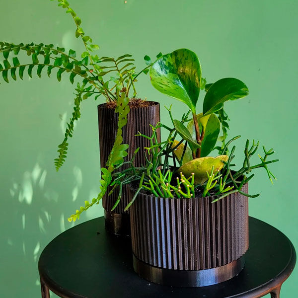 Miniatura: Conjunto Linhas P e M - vaso com prato