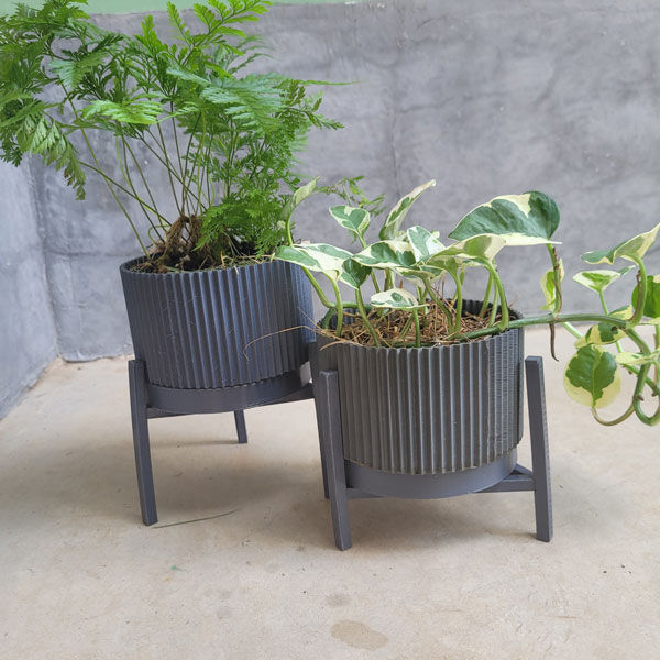 Miniatura: Conjunto de vasos - Linhas M - com suporte