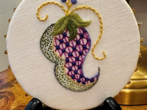 Image of the Introduction to Jacobean Crewel Embroidery, designed by Leslie Mehard Brady