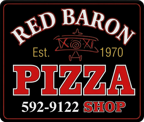 Red Baron Pizza Shop logo