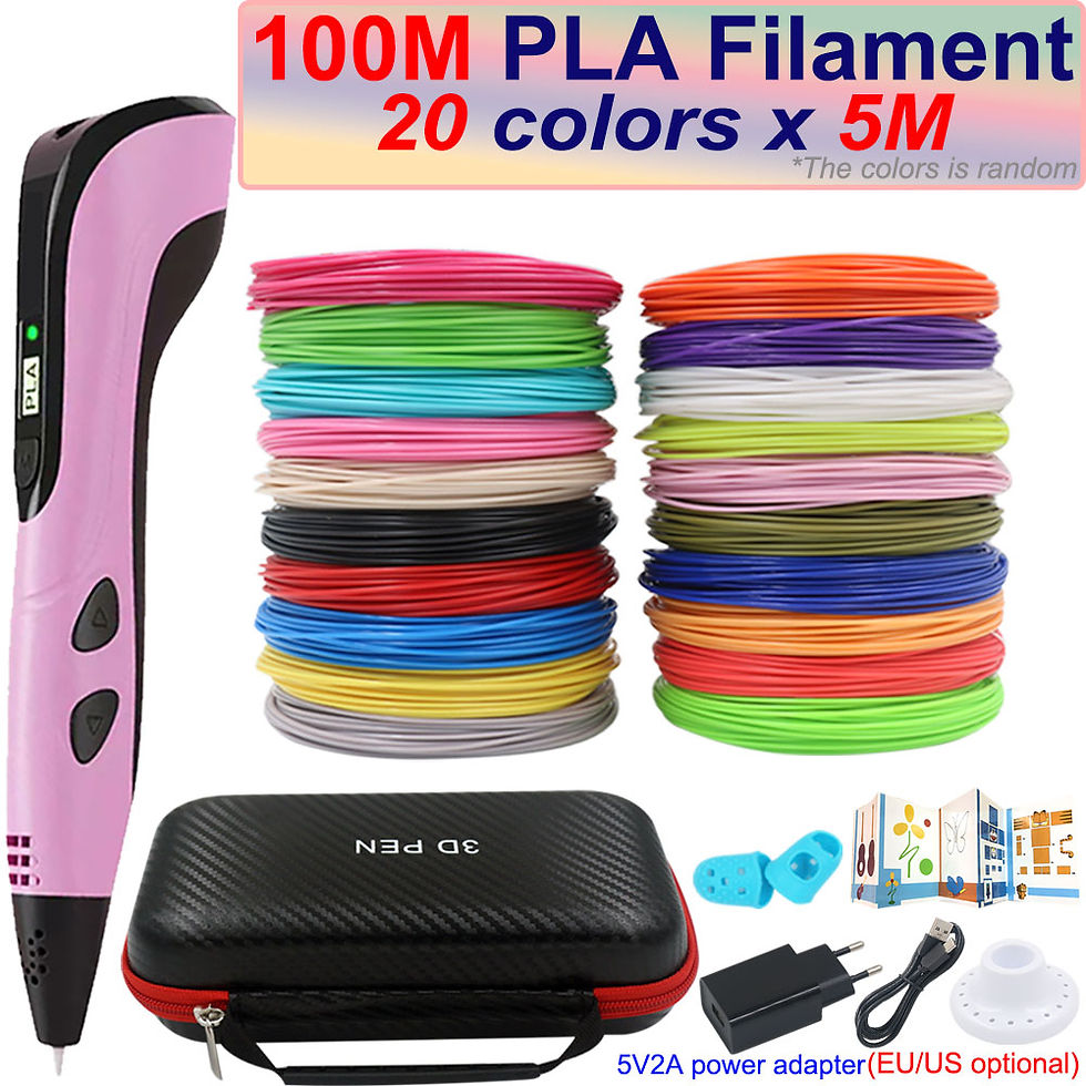 Miniatura: New Children's 3D Pen 3D Printing Pen with LCD Screen 200M PLA and Power Adapter