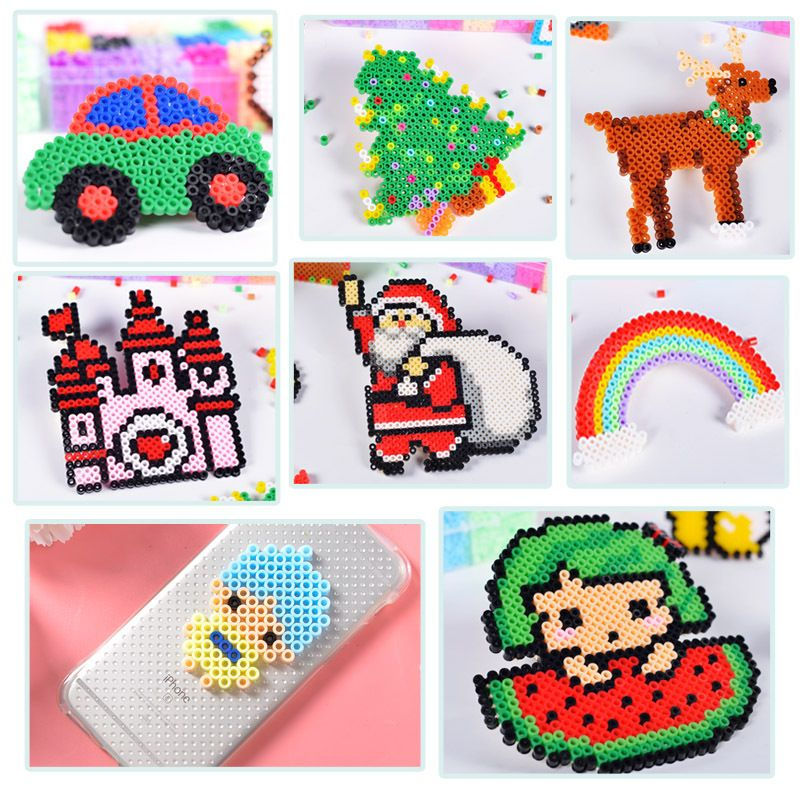 Miniatura: 2.6mm 24/48colors Hama beads Education Iron beads 3D puzzle Beads lroning Guaran