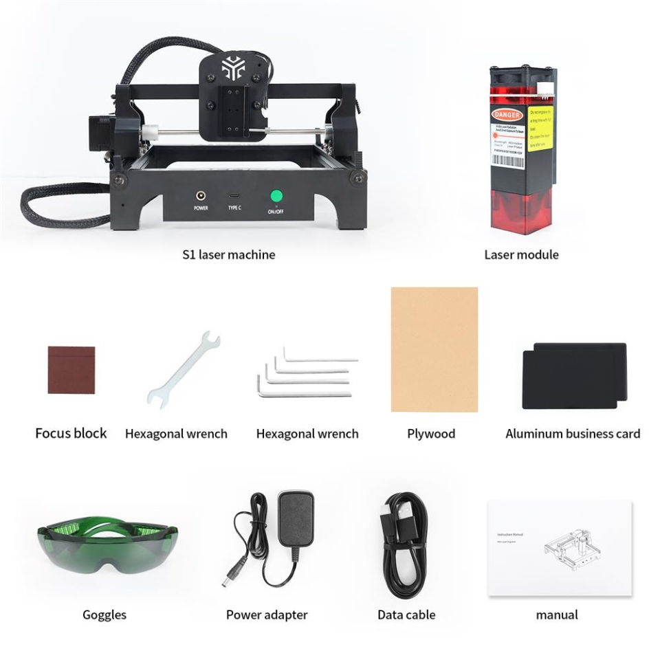 Thumbnail: ACMER S1 Laser Engraving Machine 2.5W/3.5W/6W Versatile Engraving Wood Lacquered