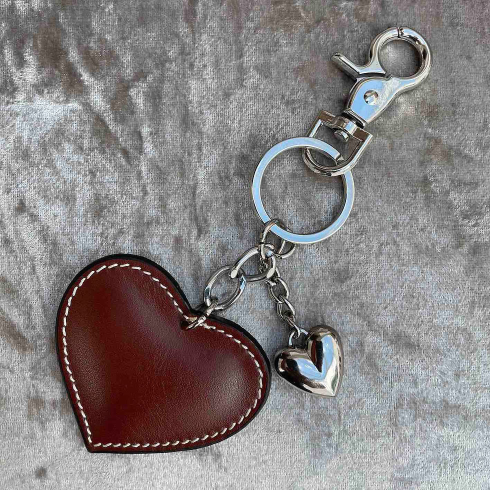 Thumbnail: Heart Shaped Leather Keyrings