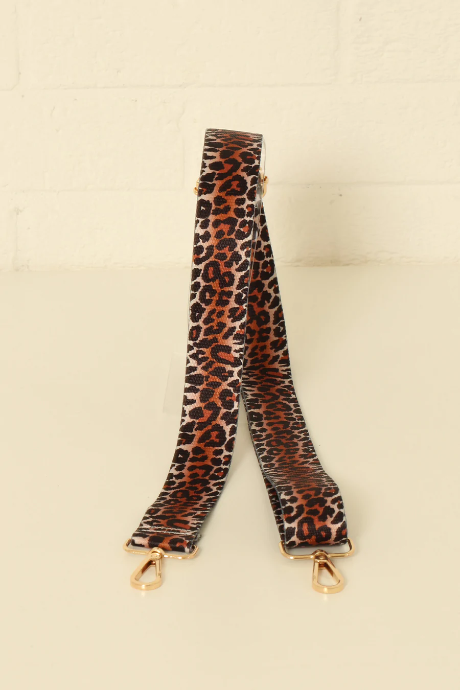 'Jungle, jungle rock' Cream Ombre Stripe Leopard Bag Strap