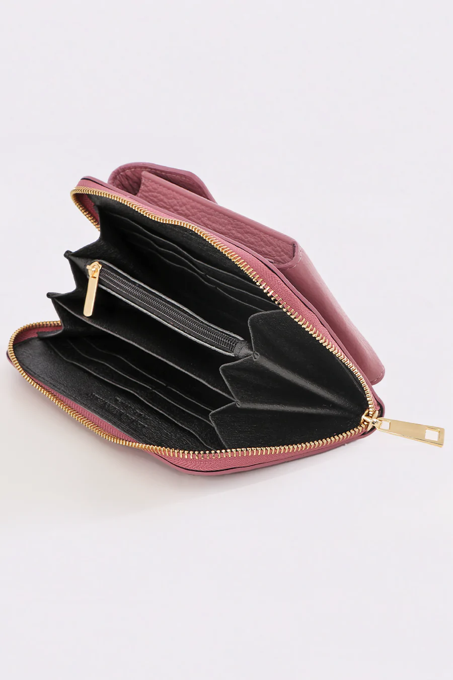 Thumbnail: Italian Leather Mobile Phone Wallet Combo Bag