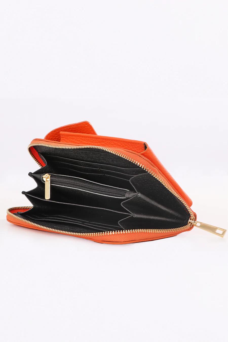 Thumbnail: Italian Leather Mobile Phone Wallet Combo Bag