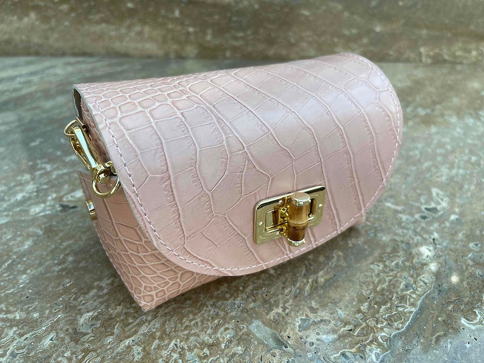 Thumbnail: Luxury Small Size Crocodile Print Leather Crossbody/Clutch Bag