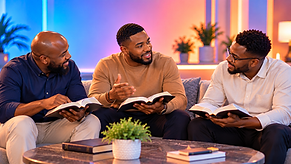 Modern Bible Study in a Cozy Lounge.png
