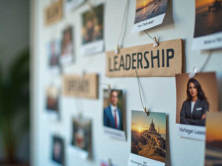 Vision board displaying leadership goals and inspiration for 2026
