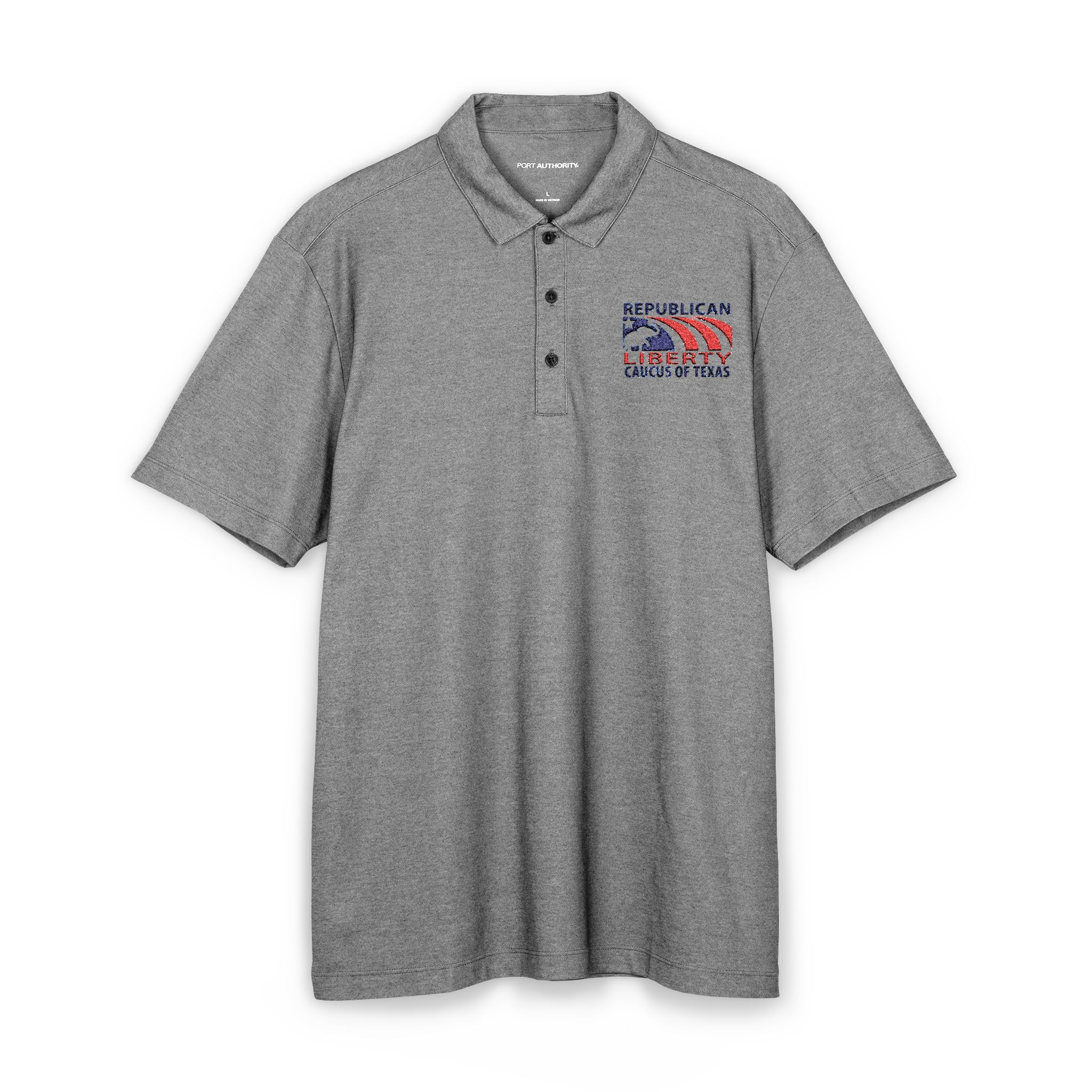 Mens Embroidered RLC of Texas Polo — official logo patch