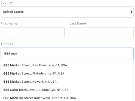 Address Autocomplete by Google