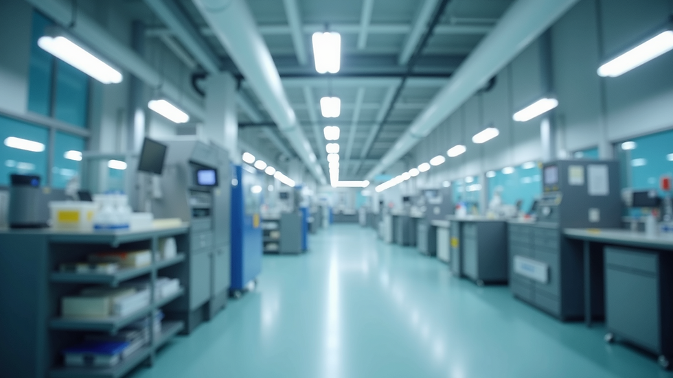 Wide angle view of a modern research facility