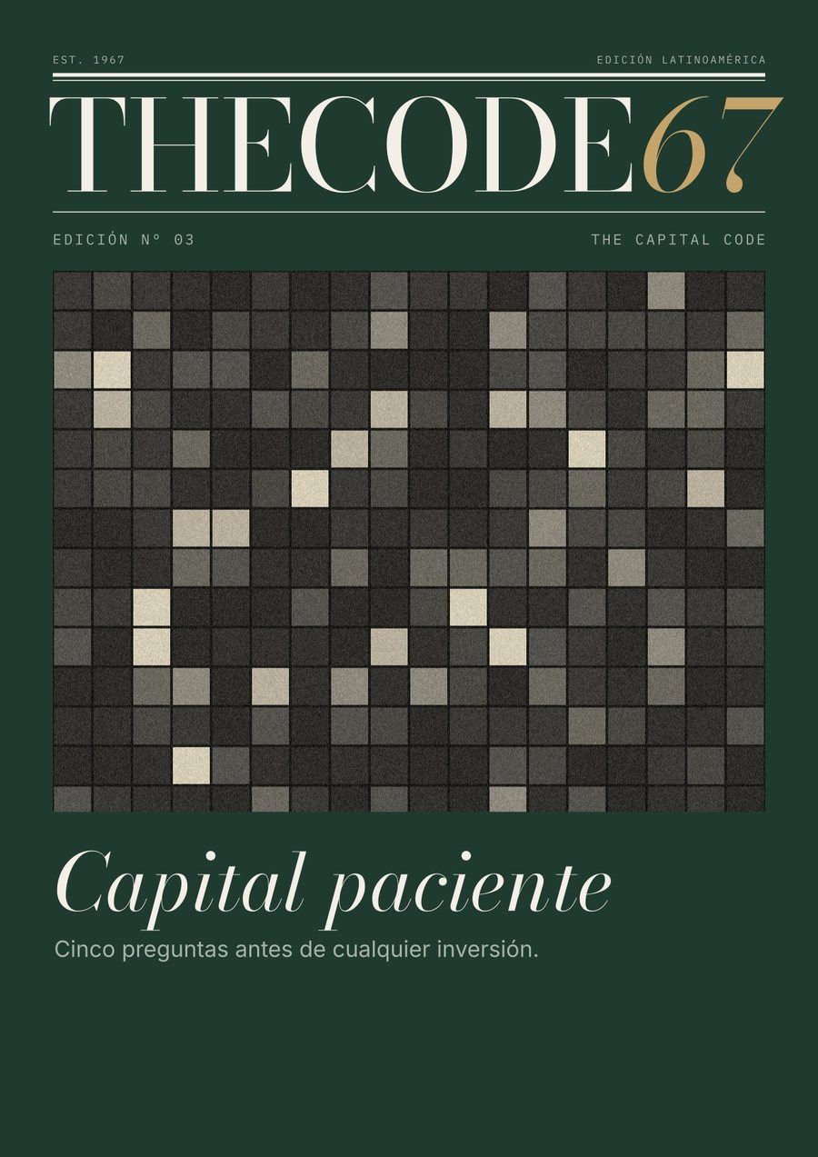 Portada de la edición Nº 03, Capital paciente.