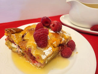 Overnight Raspberry French Toast Bake
