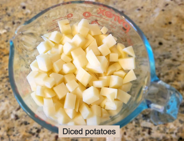 Diced potatoes