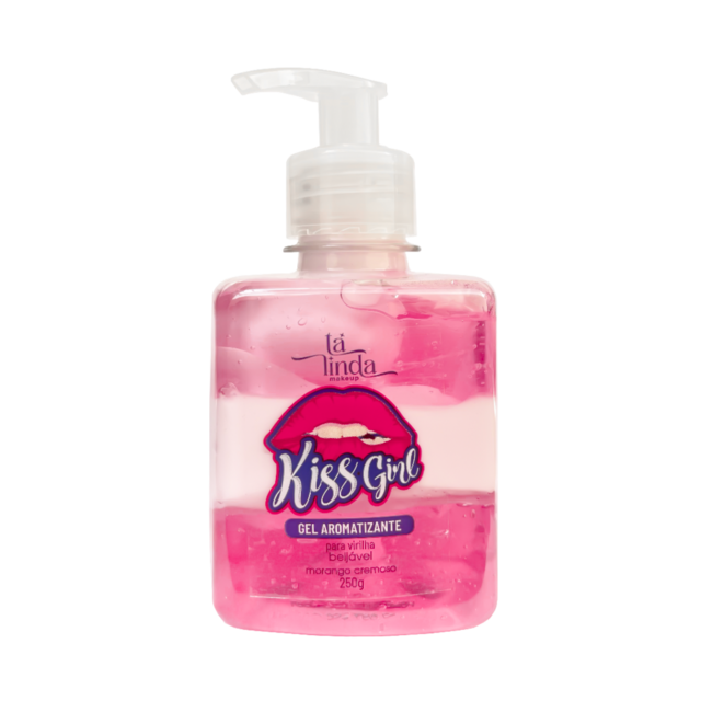 Gel Aromatizante Área Íntima de Morango Cremoso Kiss Girl 250 g