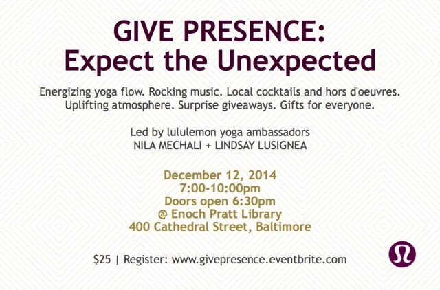 GIVE PRESENCE: Expect the Unexpected