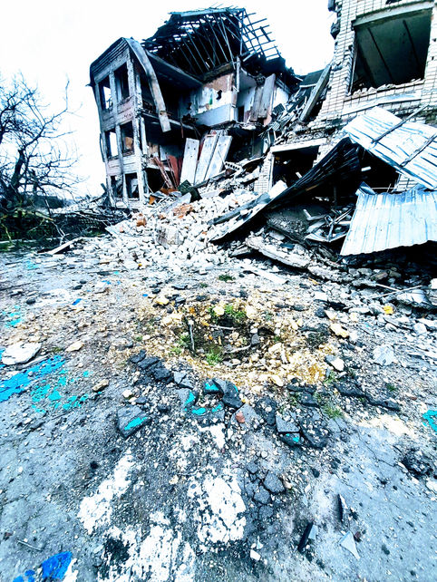 School destroyed by Russian strike
