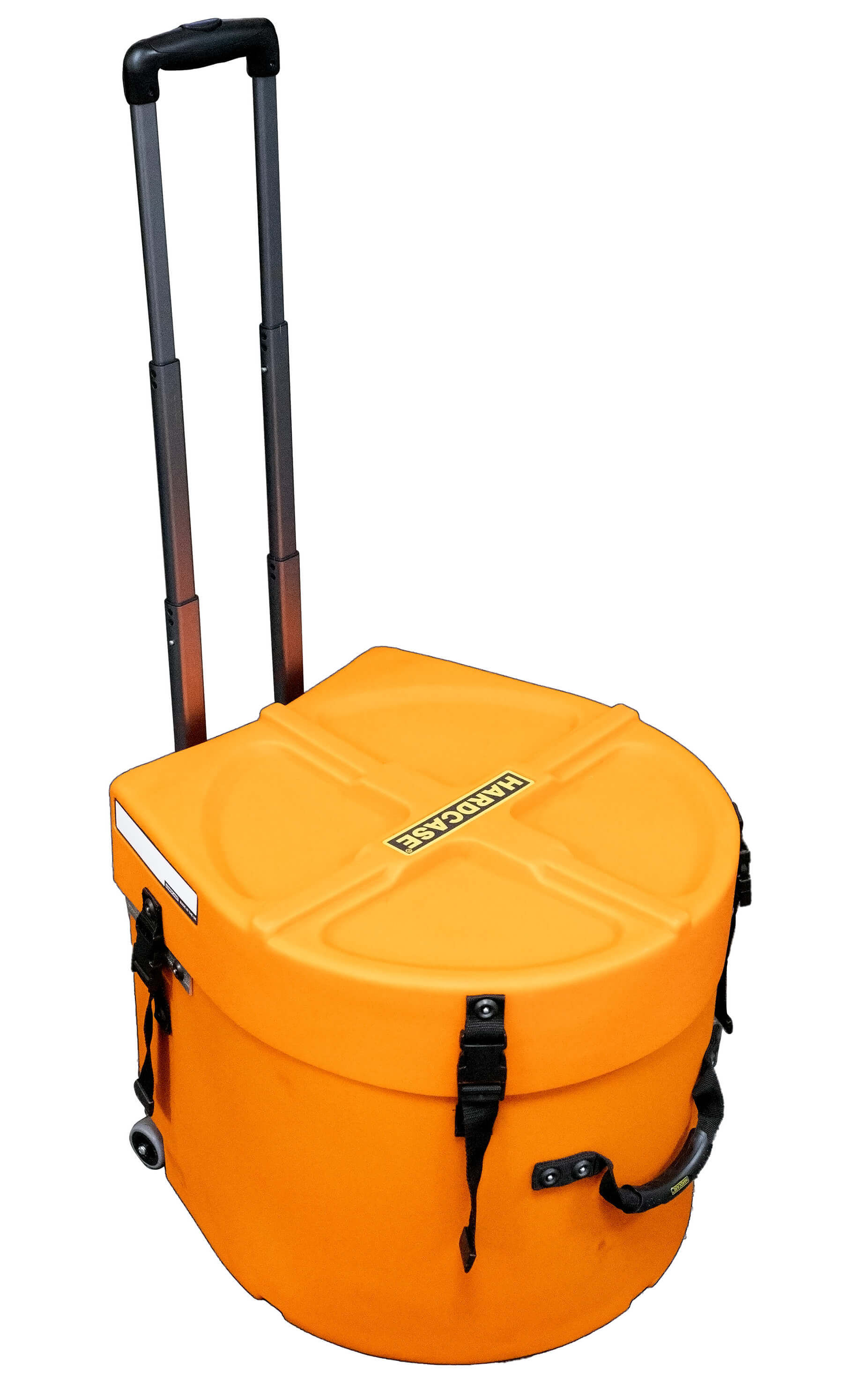 Hardcase 14" x 12" Marching Snare Drum Case with Wheels - Orange