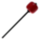 Danmar Red Hardwood Bass Drum Beater with Black Shaft