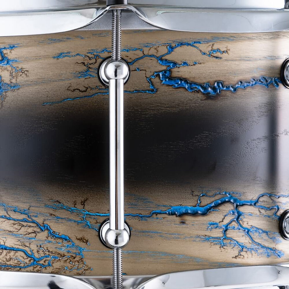 Thumbnail: Dixon 14" x 6.5'' Artisan Series Celestial Black Burst Snare Drum - finish