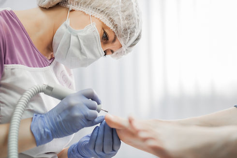Podiatry doctor. Treatment of feet and n