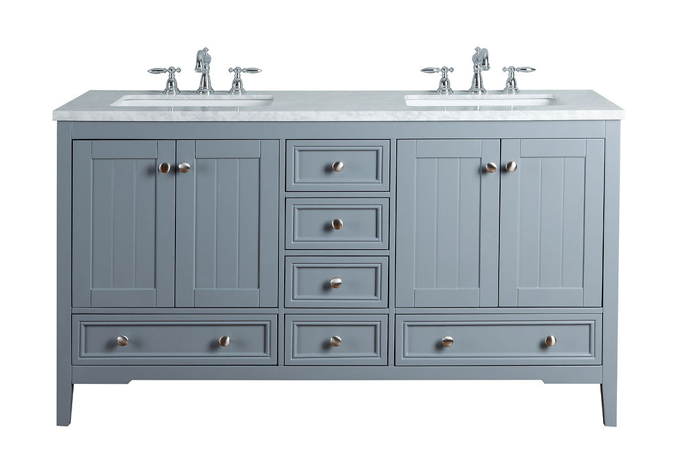 New Yorker 60" Grey Double Sink Vanity