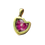 Miniaturbild: "Drachenherz" Wassermelonen Turmalin Anhänger Gold & Silber