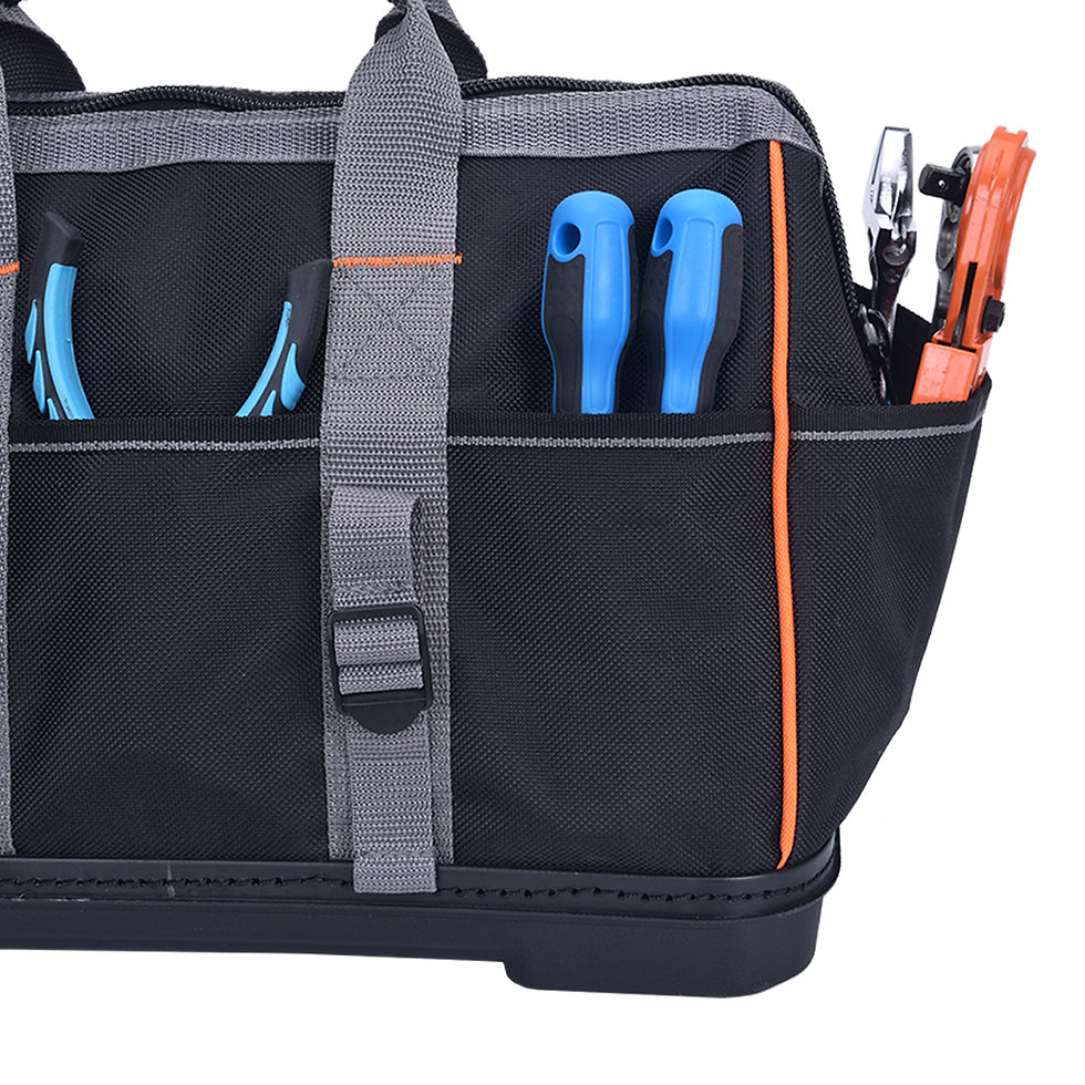 Thumbnail: MEIJIA Heavy Duty Tool Bag, Wide Mouth Canvas Tool Organizer with Water Proof Mo