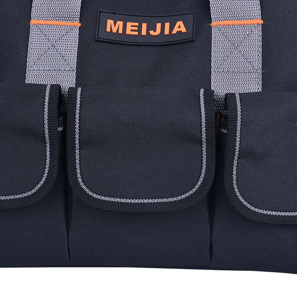 Thumbnail: MEIJIA Heavy Duty Tool Bag,14-Inch Wide Mouth Canvas Tool Organizer With Adjusta