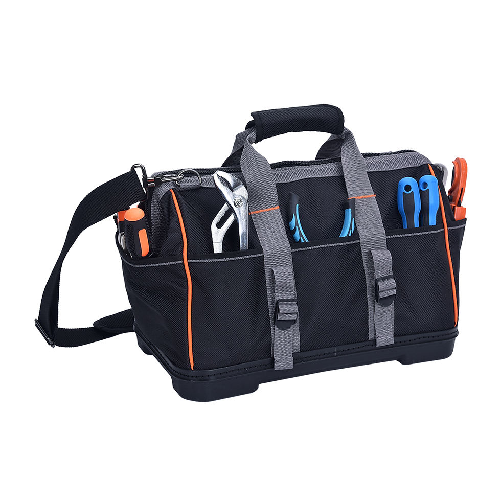 Thumbnail: MEIJIA Heavy Duty Tool Bag, Wide Mouth Canvas Tool Organizer with Water Proof Mo