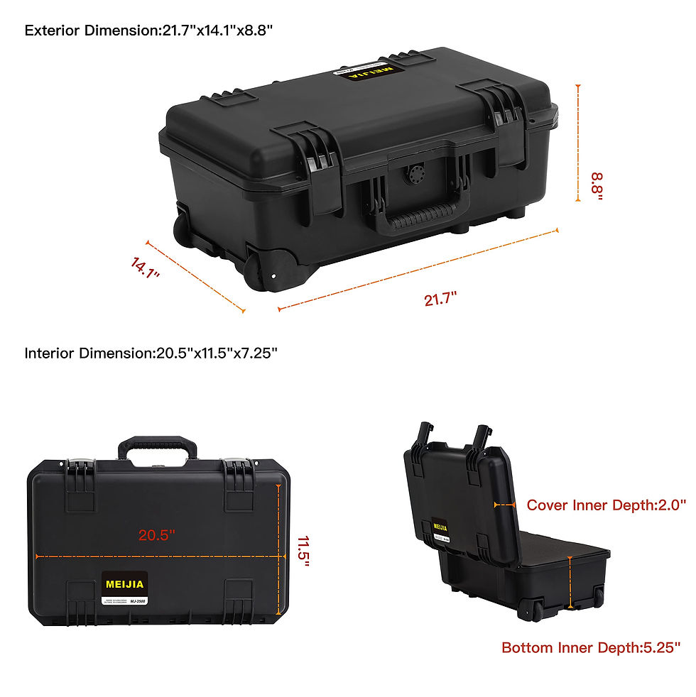 Thumbnail: Black hard case with wheels and foam