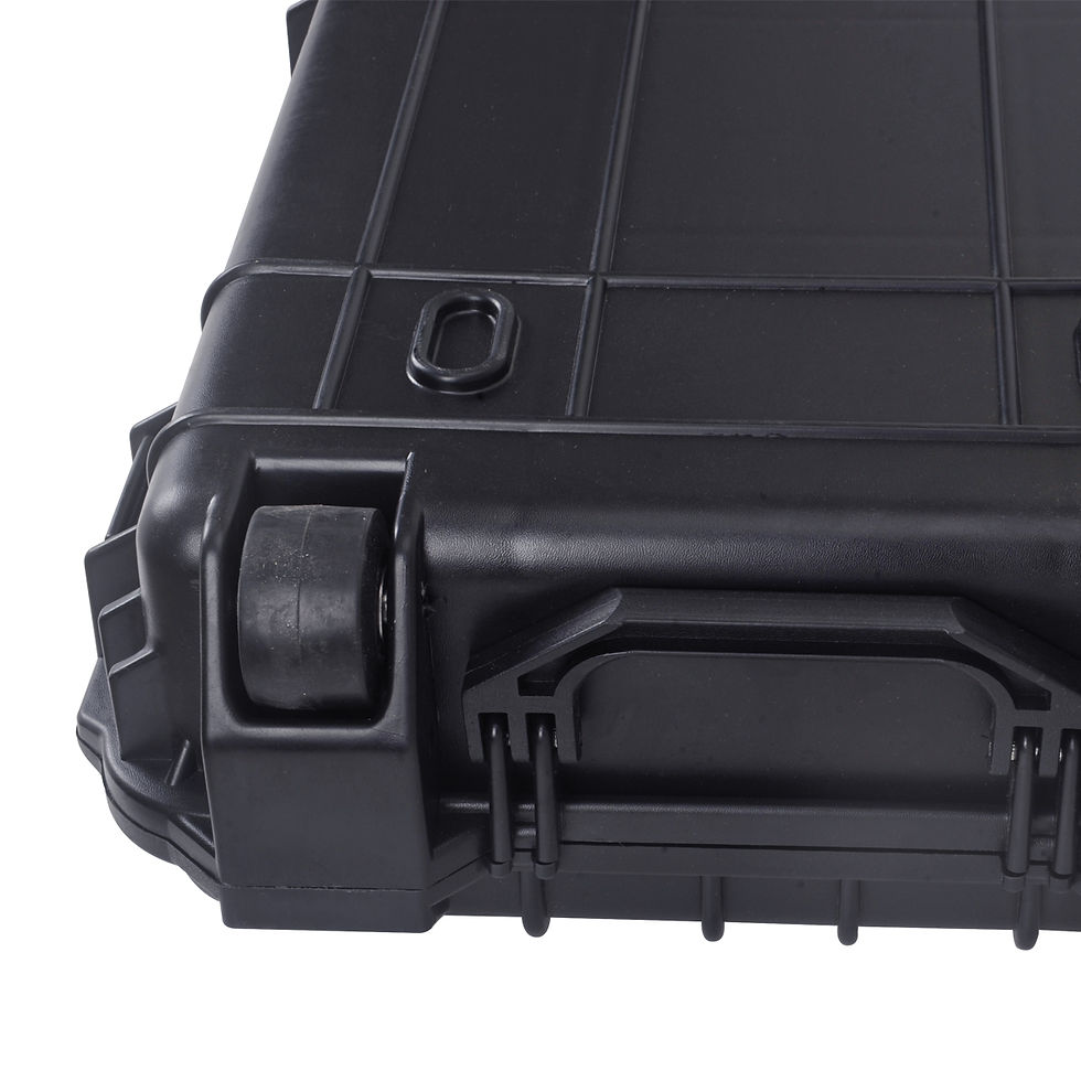 Thumbnail: Black hard rifle case with wheels and foam