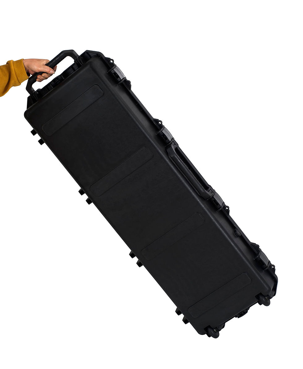 Thumbnail: Black Hard Rifle Case with Wheels Foam