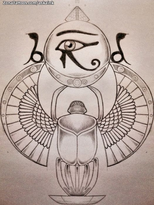 Diseño de Egipcios, Ojo de Horus, Escar