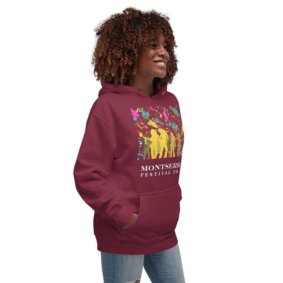 Thumbnail: MONTSERRAT FEST UK MUSIC NOTES Unisex Hoodie