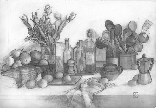 Still life drawing