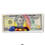 Miniatura: Un billete de cincuenta dólares con Superman, artista desconocido, fondo colorido.