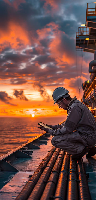 Engineer performing an inspection