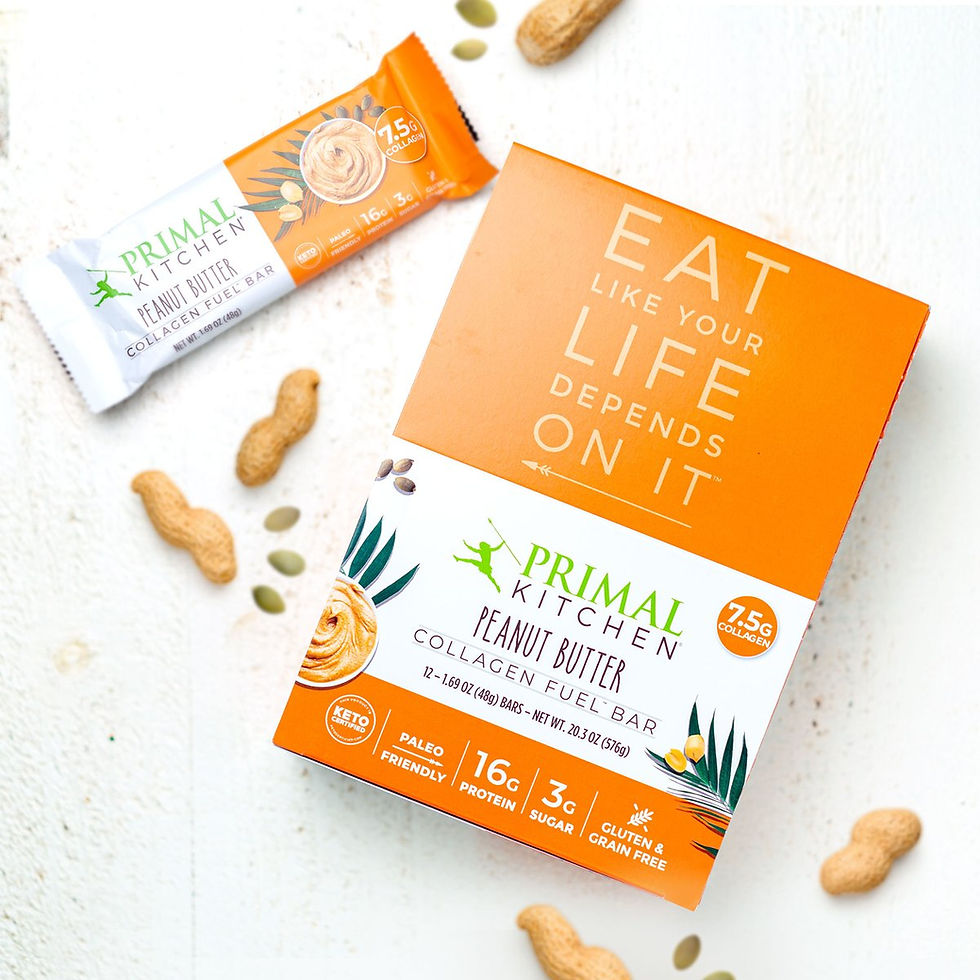 Collagen protein snack bars keto paleo gluten free Primal Kitchen recommended by Healthy Life Selections