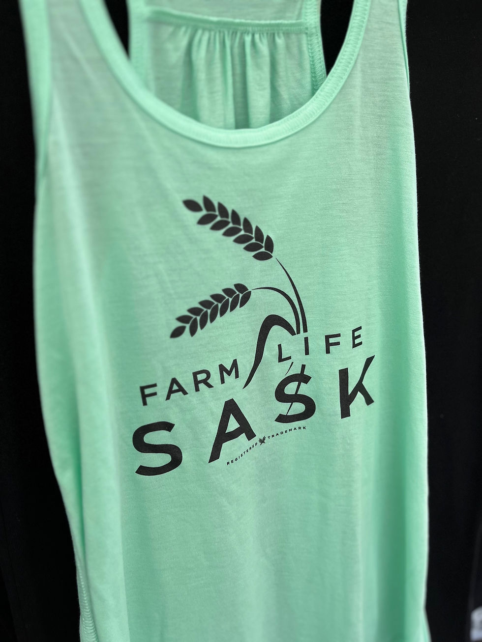 Thumbnail: Farm Life Ladies Flowy Racerback Tank Mint