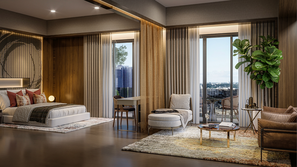 Le Pont Residences Masters Bedroom