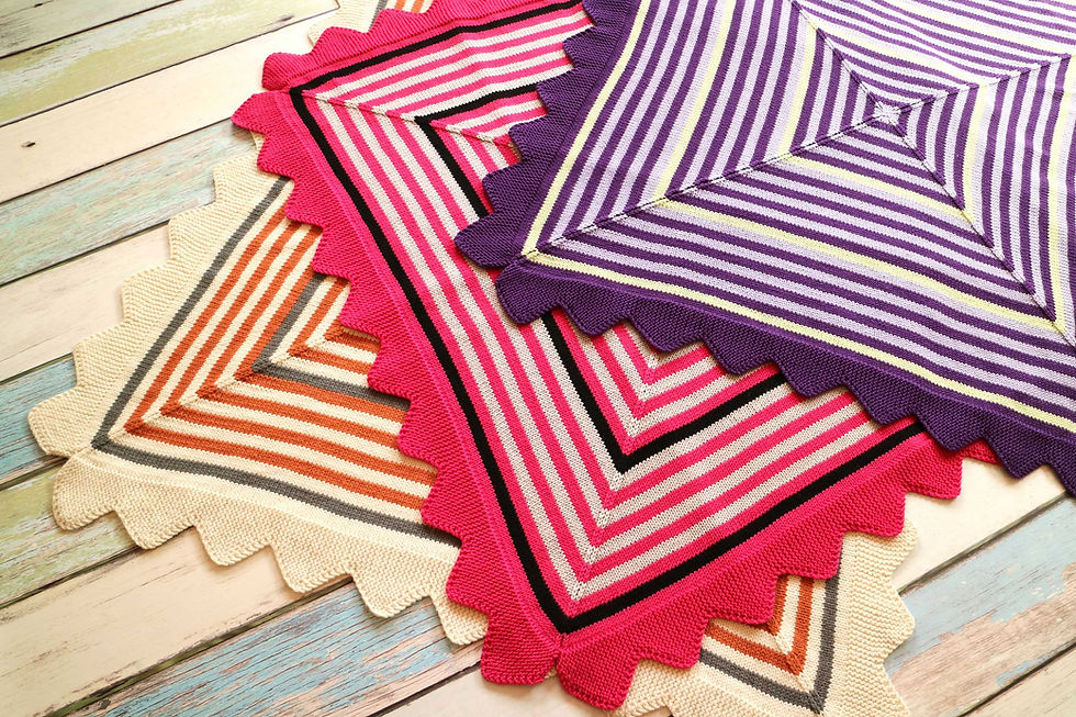 Thumbnail: Quadrille Blanket Pattern - Debra Kinsey Knits