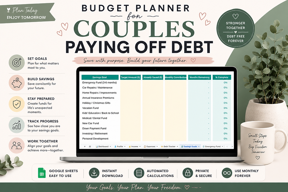 Thumbnail: Budget Planner for Couples Paying Off Debt